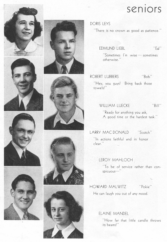 1944 Sheboygan North High School Yearbook